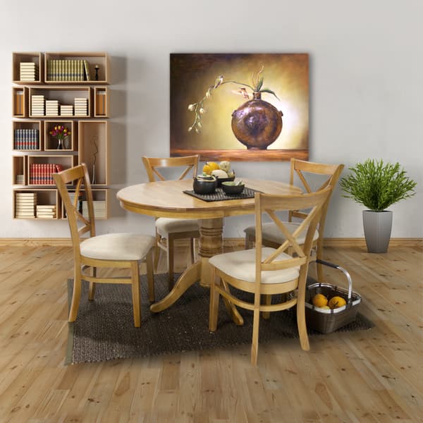 Matbord 90x120x74 cm Förlängningsbart Gummiträ