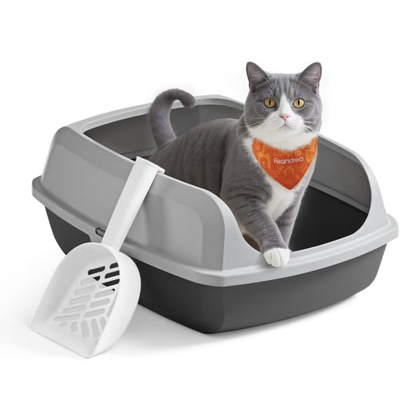 Kattebakke til kat 50,5x37,5x19,5 cm Grå Plastik