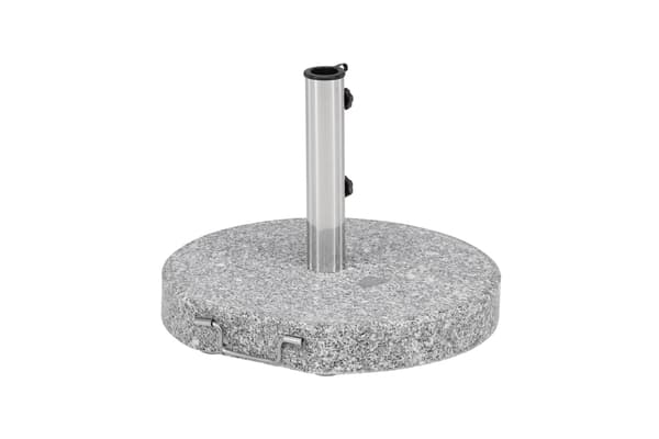 Parasolfod Granit Rustfrit Stål Grå