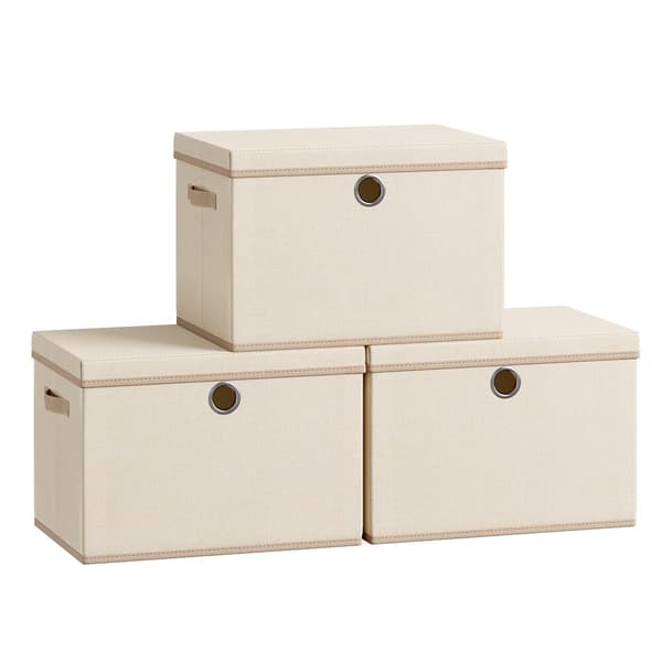 Förvaringsboxar, med Lock, 3 Set, Förvaringsboxar