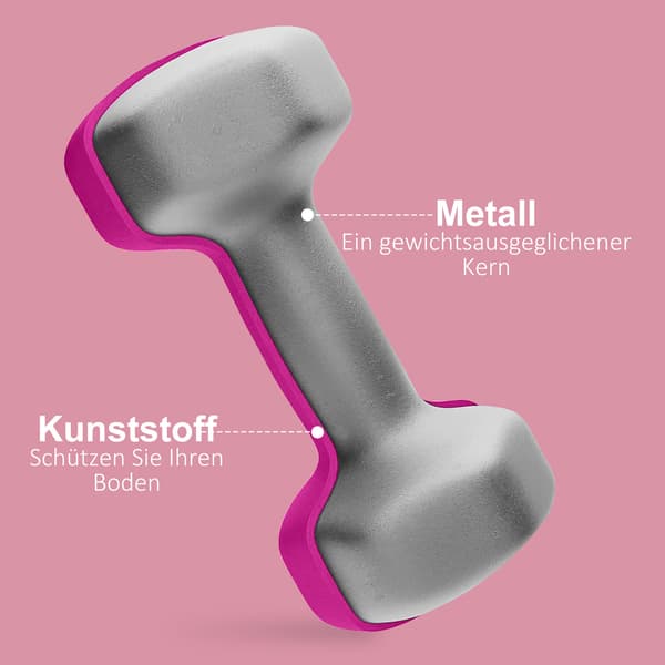 Håndvægte, 18x8x8 cm, Pink