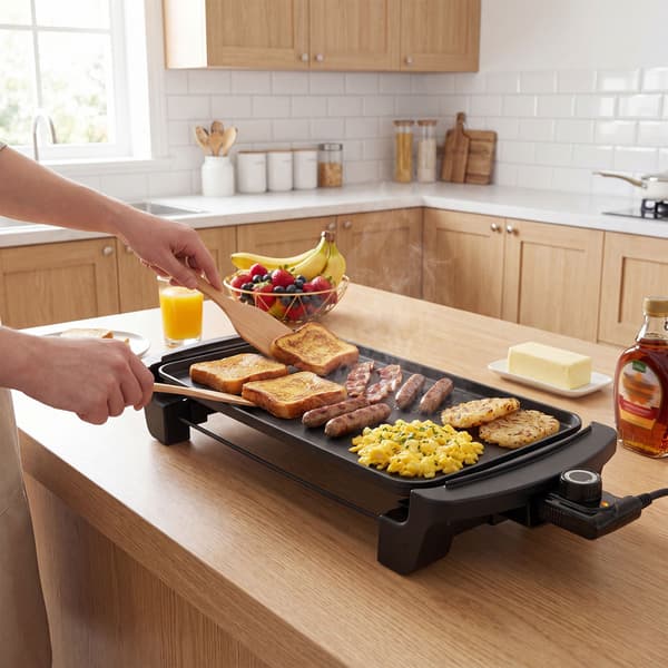 Elektrisk bordgrill 50x20x8 cm sort