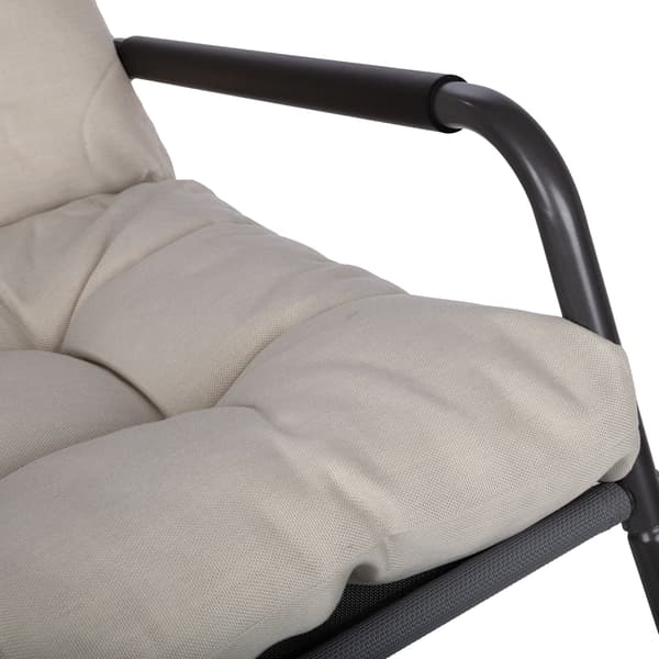 Gungstol Maris 58x100x86 cm Grå Stål