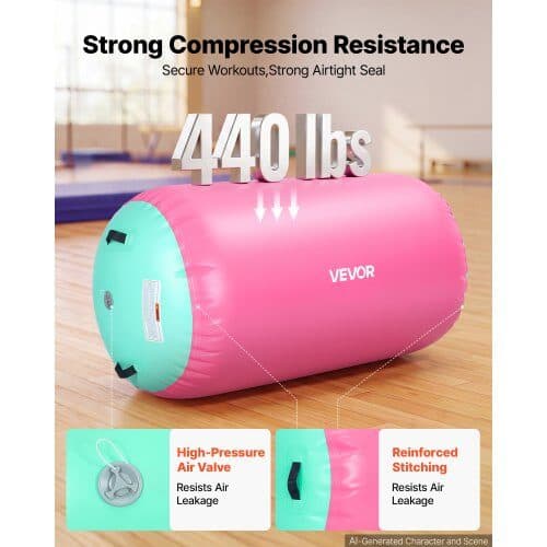 Gymnastik Air Roller 120x75 cm pink