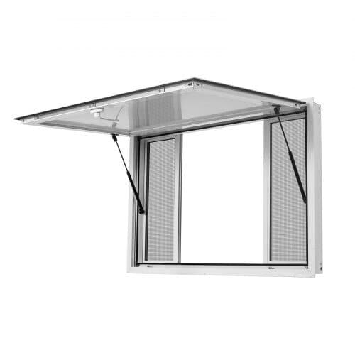 Concessionfönster 1143x762x110 mm aluminiumlegering vit