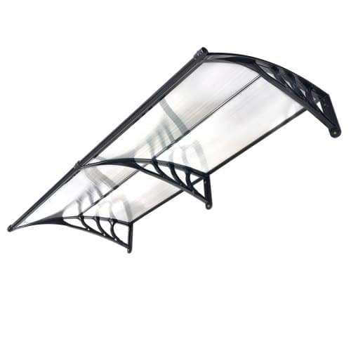 Dørmarkise 96,5x198,7x27,5 cm Klar polycarbonat