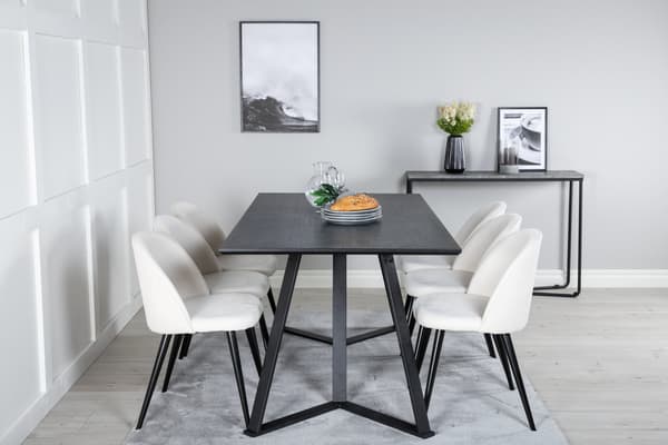 Spisebord og stol sæt Marina Beige Sort