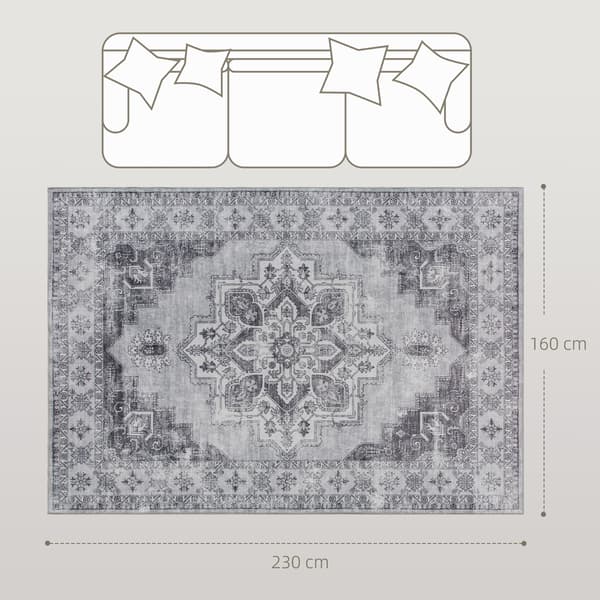 Matto 230x160 cm Harmaa Flanelli