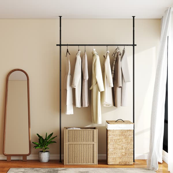 Rumdeler gardinstang 71-183x122-305 cm sort