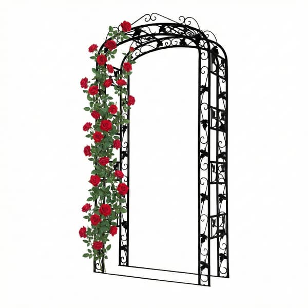 Rose Arch Metall Svart, Kodustaar