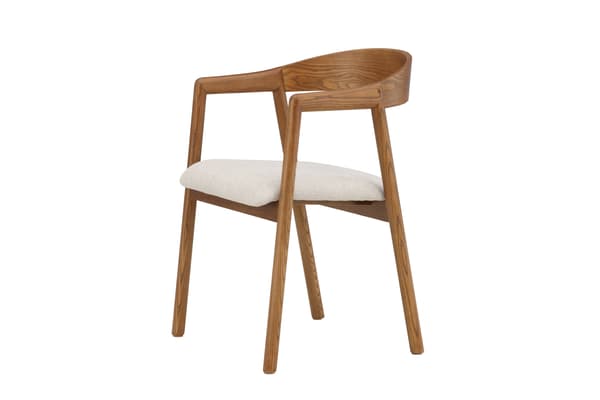 Spisebordsstol Långön 49x48 cm Brun Beige Stof