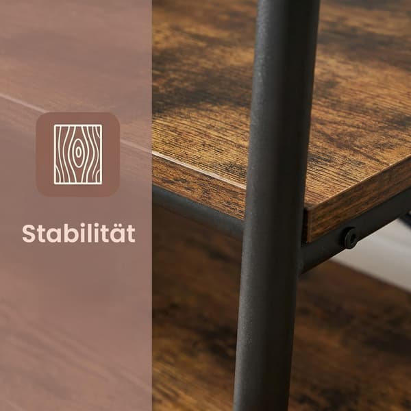 Klesstativ 100x45x160 cm Brun, stålramme