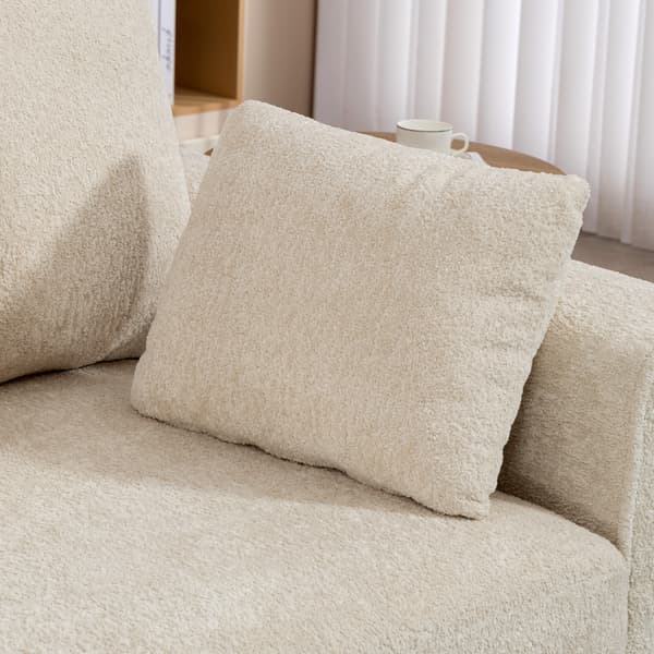Soffa 3-sits 211,5x85x90 cm Beige sammetstyg