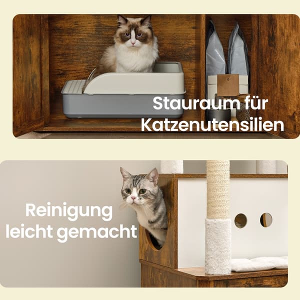 Kattträd 80x49x170 cm Brun