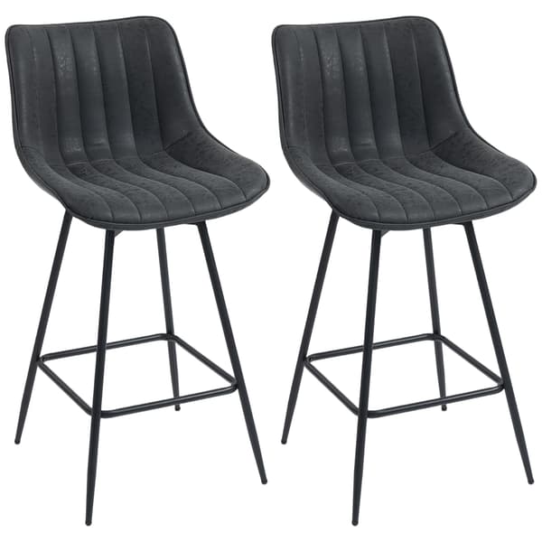 Barstolar set om 2 47x54,5x97,5 cm svart