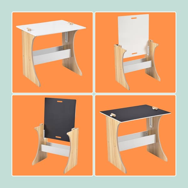 Barnbord och stolsset, 56x60x50 cm, vit, MDF, Kodustaar