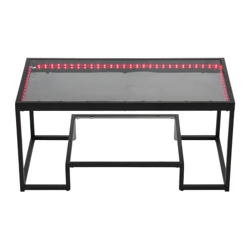 Soffbord, Härdat glas, 100x51x48 cm, Förvaring