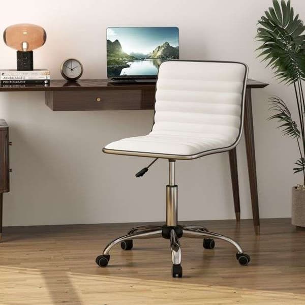 Kontorstol, 51x45x82-97 cm, Hvid/Sort , Star
