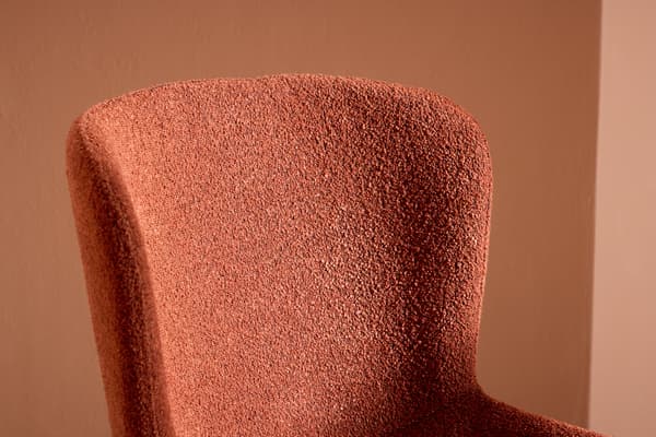 Spisebordsstol Modesto 48x51 cm Rød, Bouclé