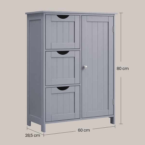 Baderomsskap, 30x60x81 cm, Grå, MDF
