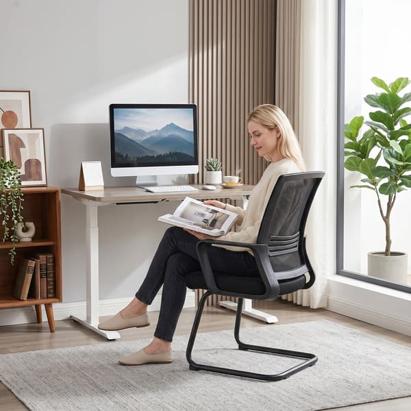 Skrivebordsstole Sæt med 2 58,5x57,5x93 cm sort