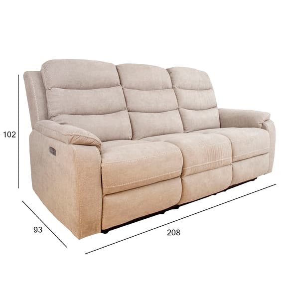 Lænestol Sofa MIMI 208x93x102 cm Lys Grå Stof