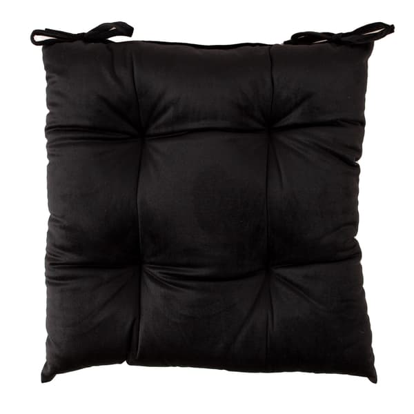 Stolpude 40x40 cm Sort Fløjlstof