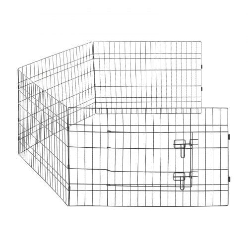 Hundhage 4 paneler 93x93x61,5 cm svart