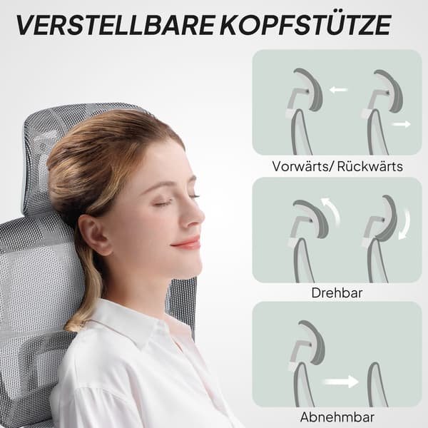 Kontorstol Ergonomisk Skrivebordsstol 66x64x114 cm Grå Mesh Stof
