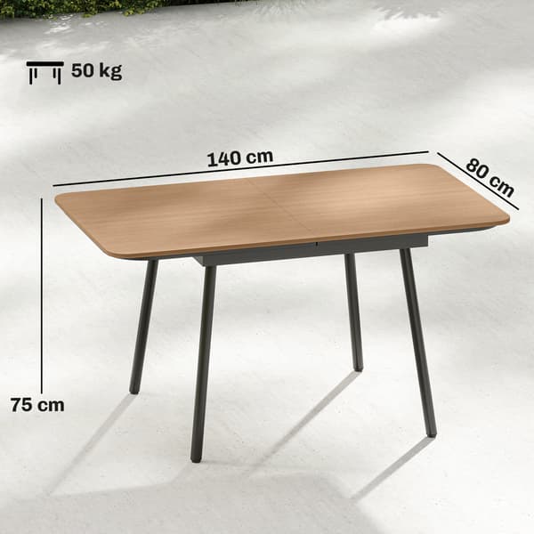 Have spisebord 140x80x75 cm teak