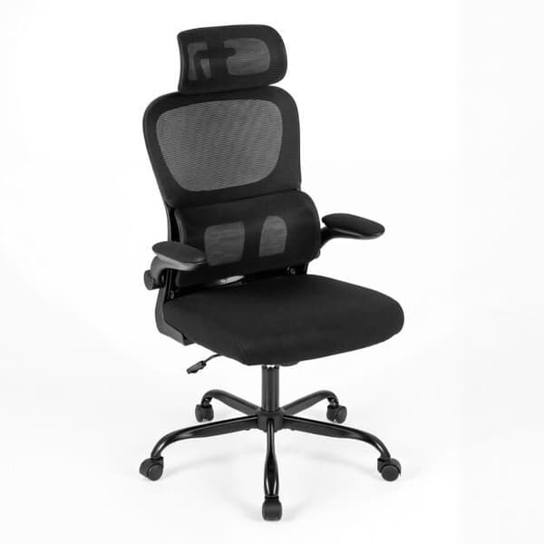 Kontorstol, 72x72x116-126 cm, Sort, Ergonomisk