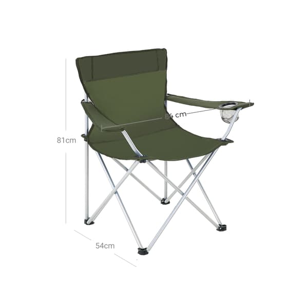 Campingstol, 84x52x81 cm, Grön