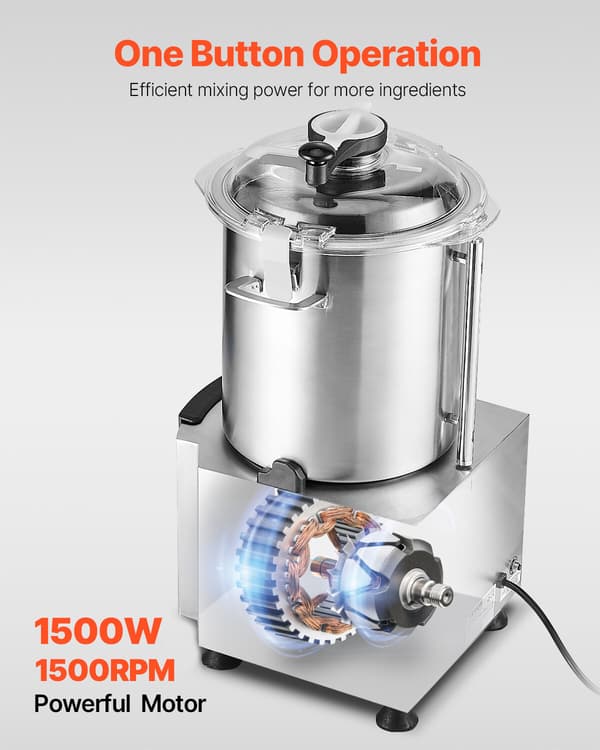 Foodprocessor, 42,5x37,3x71 cm, rustfrit stål