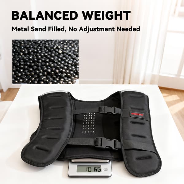 Vægtvest 10 kg 43x33 cm sort
