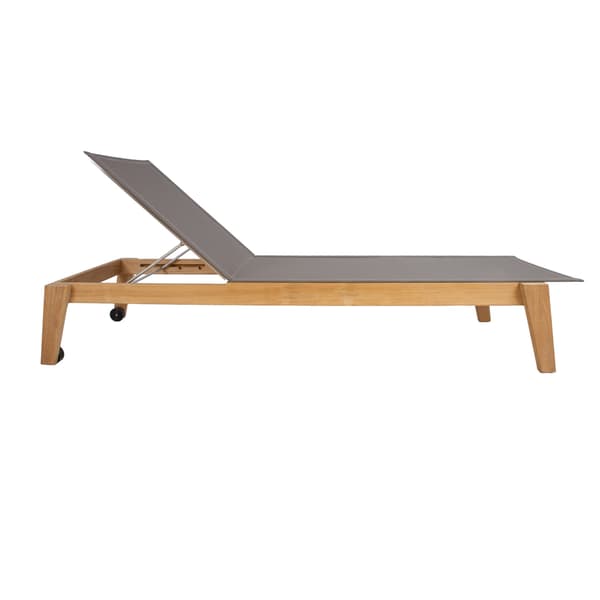 Däckstol 72x210x36,5 cm Beige Teakträ
