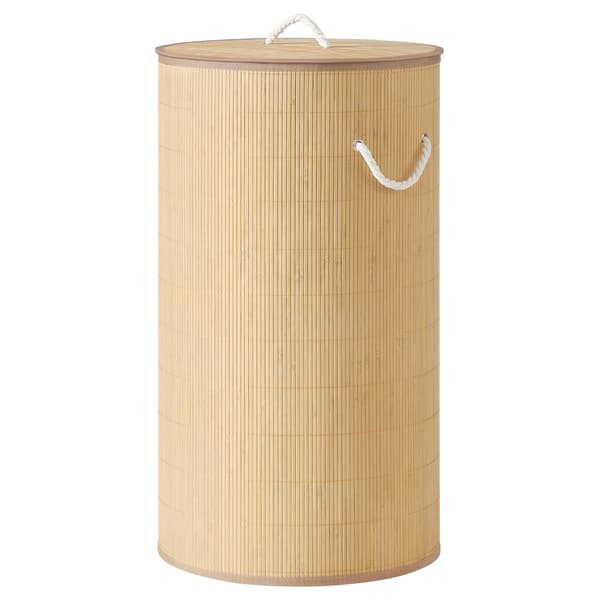 Pyykkikori 40x70 cm Beige Bambu