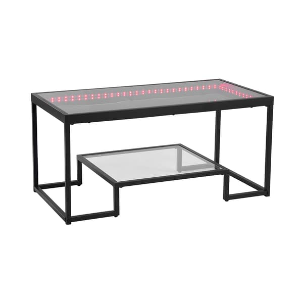 Soffbord, Härdat glas, 100x51x48 cm, Förvaring