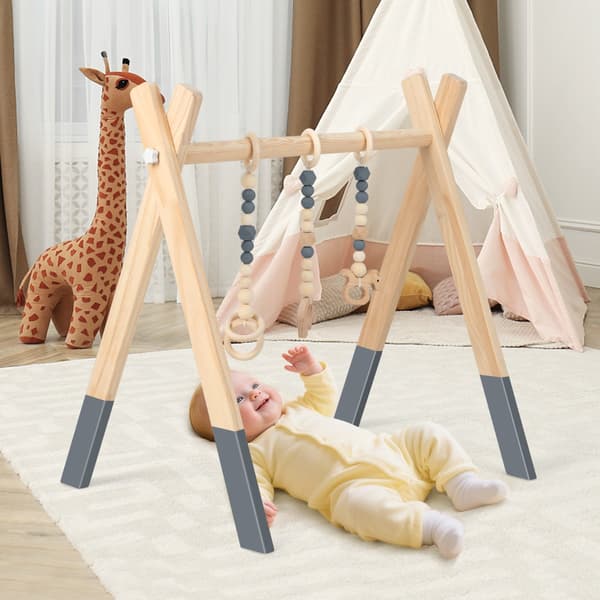 Babygym, 60x44x60 cm, Grå, Trä , Star