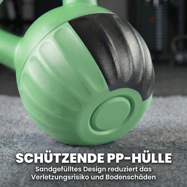 Kettlebell 21x21x27 cm Grøn Plast