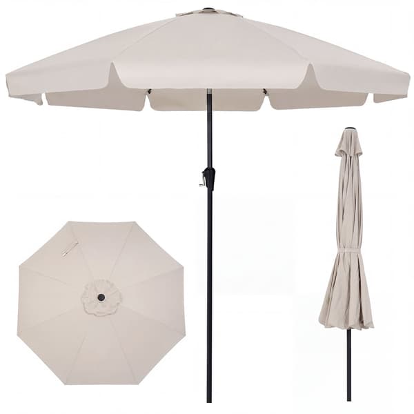 Terrasseparasol Ø305 cm beige/tan