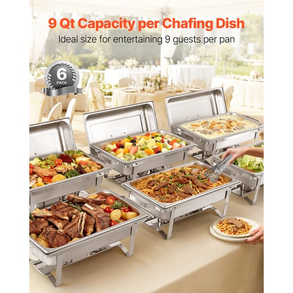 Chafing Dish Set, 6-pack, 61,5x34,5x32,5 cm, rostfritt stål
