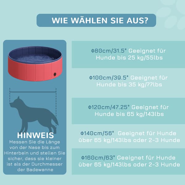 Hundpool, 100x30 cm, Röd, Star