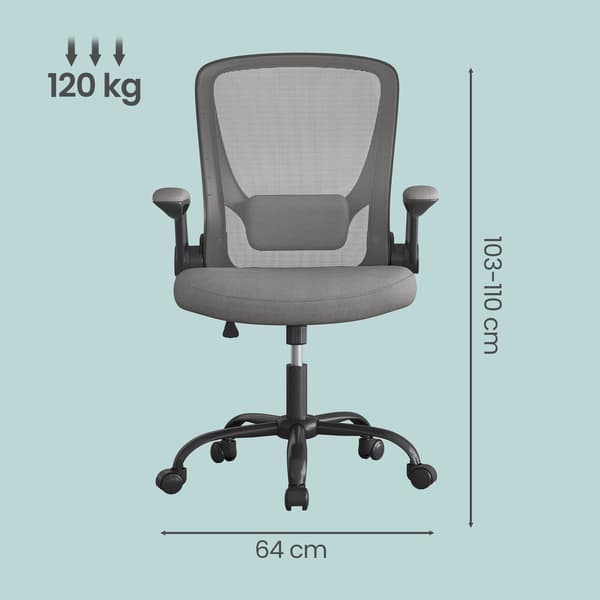 Kontorstol, 64x64x99 cm, Grå, Ergonomisk