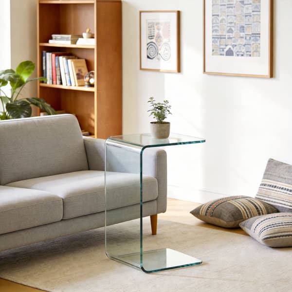 Soffbord 80x45x35 cm Transparent Glas