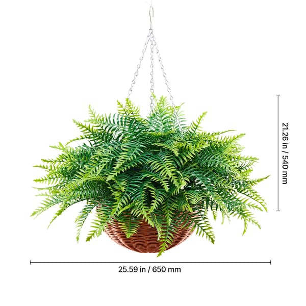 Konstgjorda ormbunkar 2 stycken 54x54x43 cm Grön plast