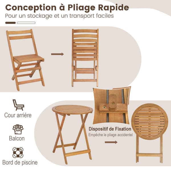 Patio Bistro Set, 24x29, Luonnonvärinen , Star