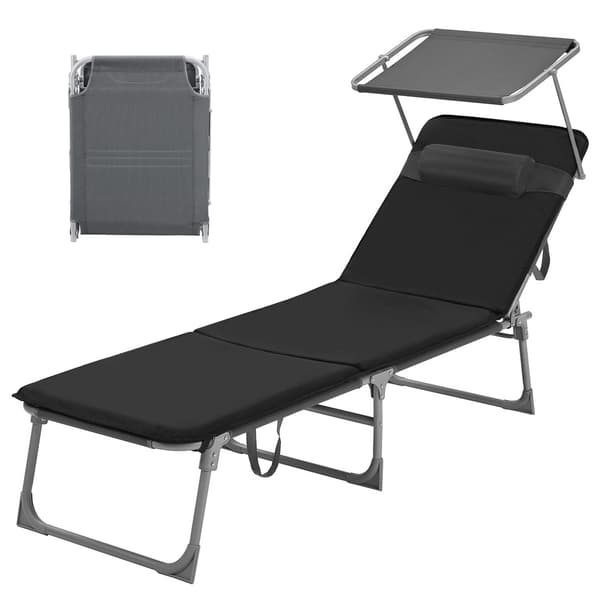 Solstol 53x193x29,5 cm Svart