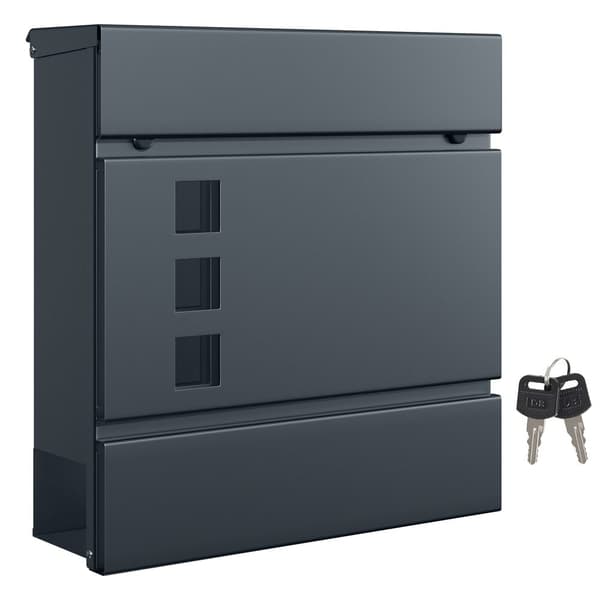 XL Postkasse, Postkasse med Avisrum, 9,5 x 29 x 31 cm
