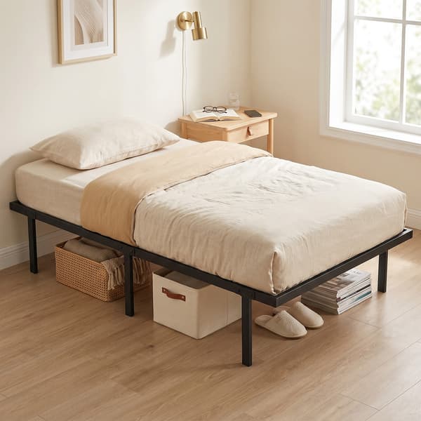 Sengeramme 200,5x91x35,5 cm sort