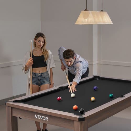 Poolbord kombisæt, 3-i-1 multispillebord 214 cm, grå, MDF